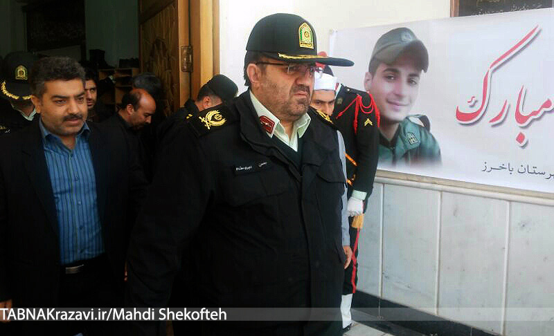 گزارش تصویری؛حضور فرمانده انتظامی استان در مراسم ختم شهید فخرایی - باخرز