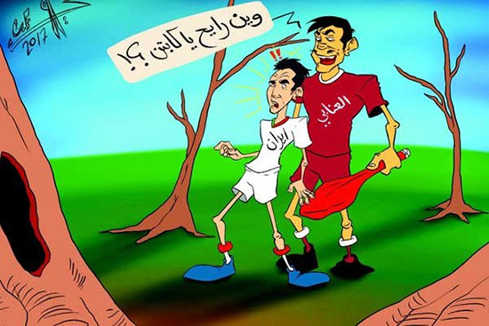 توهین کاریکاتوری قطری ها به تیم ملی ایران +تصویر