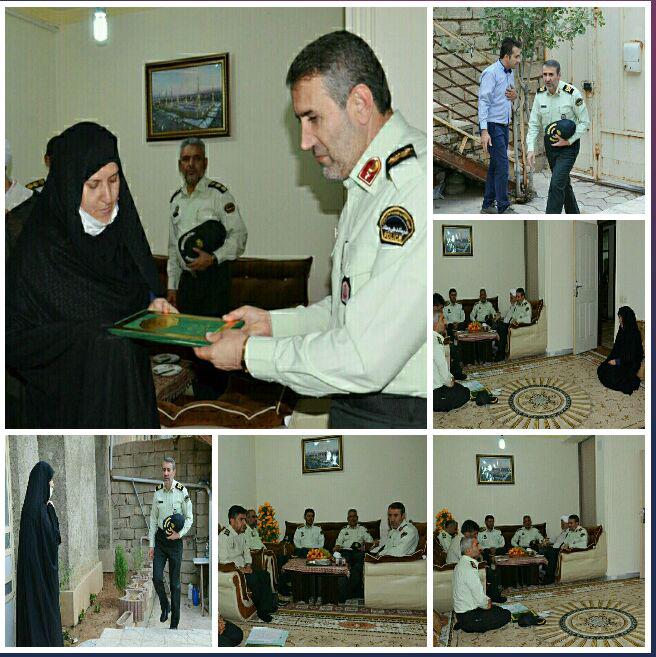 دیدار فرمانده انتظامی کهگیلویه و بویراحمد با خانواده شهید جمشیدی نژاد + تصویر