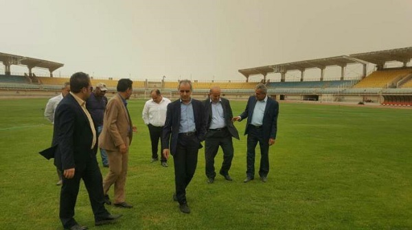 بازدید رییس سازمان لیگ از ورزشگاه میزبان فینال جام‌حذفی در خرمشهر