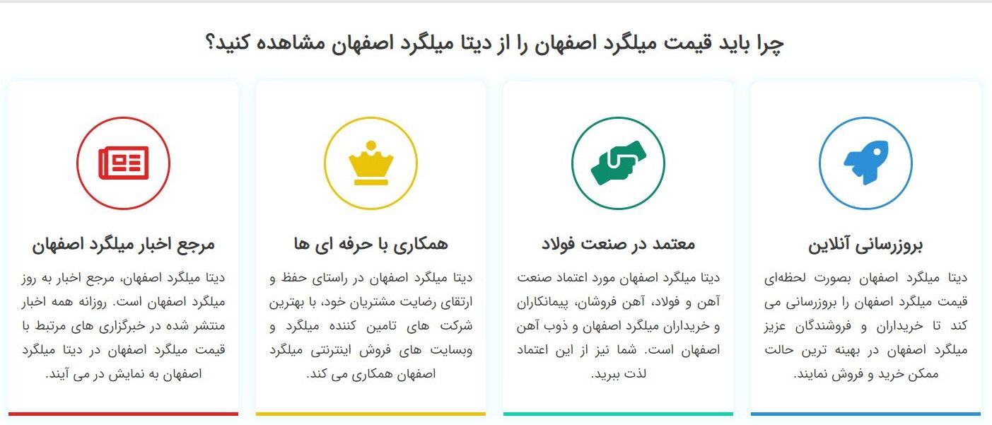 دیتا میلگرد اصفهان، پربیننده ترین سایت خبری تحلیلی قیمت میلگرد اصفهان