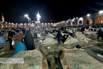 مراسم احیاء شب بیست و یکم ماه مبارک رمضان در حرم مطهر رضوی