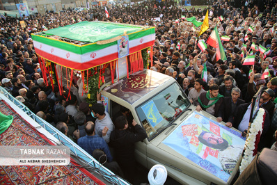 تشييع جنازه شهید امنیت بسیجی حسن براتی