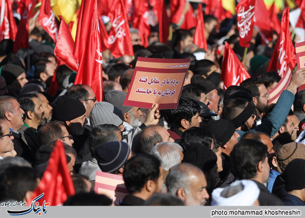حضور حماسی مردم در راهپیمایی 9 دی مشهد به روایت تصاویر