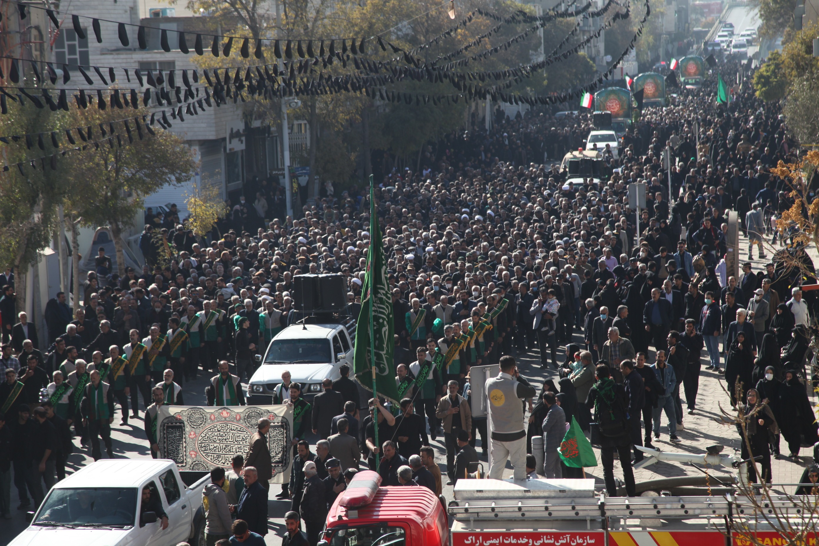در سالروز شهادت حضرت فاطمه (س) پیکر شهدای گمنام میهمان مردم اراک